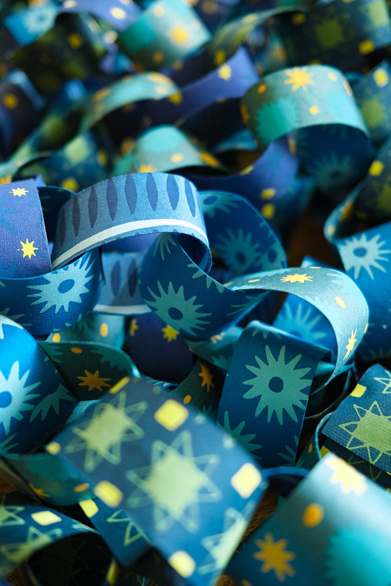 Blue and Yellow Paper Chain Kit - by East End Press
