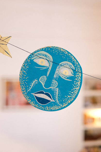 Man on the Moon Sewn Garland - by East End Press