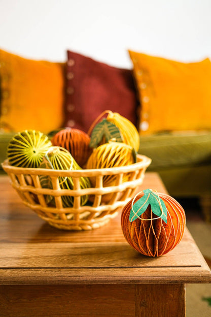 East End Press - UK/EU: Orange Honeycomb Ornament