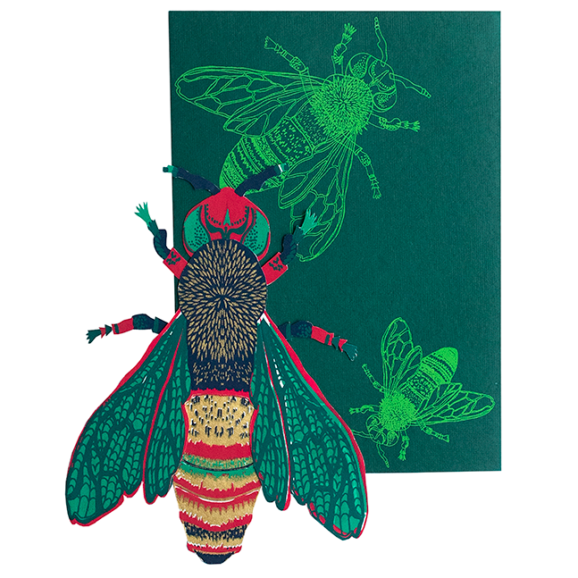 Wasp Greeting Card - by East End Press