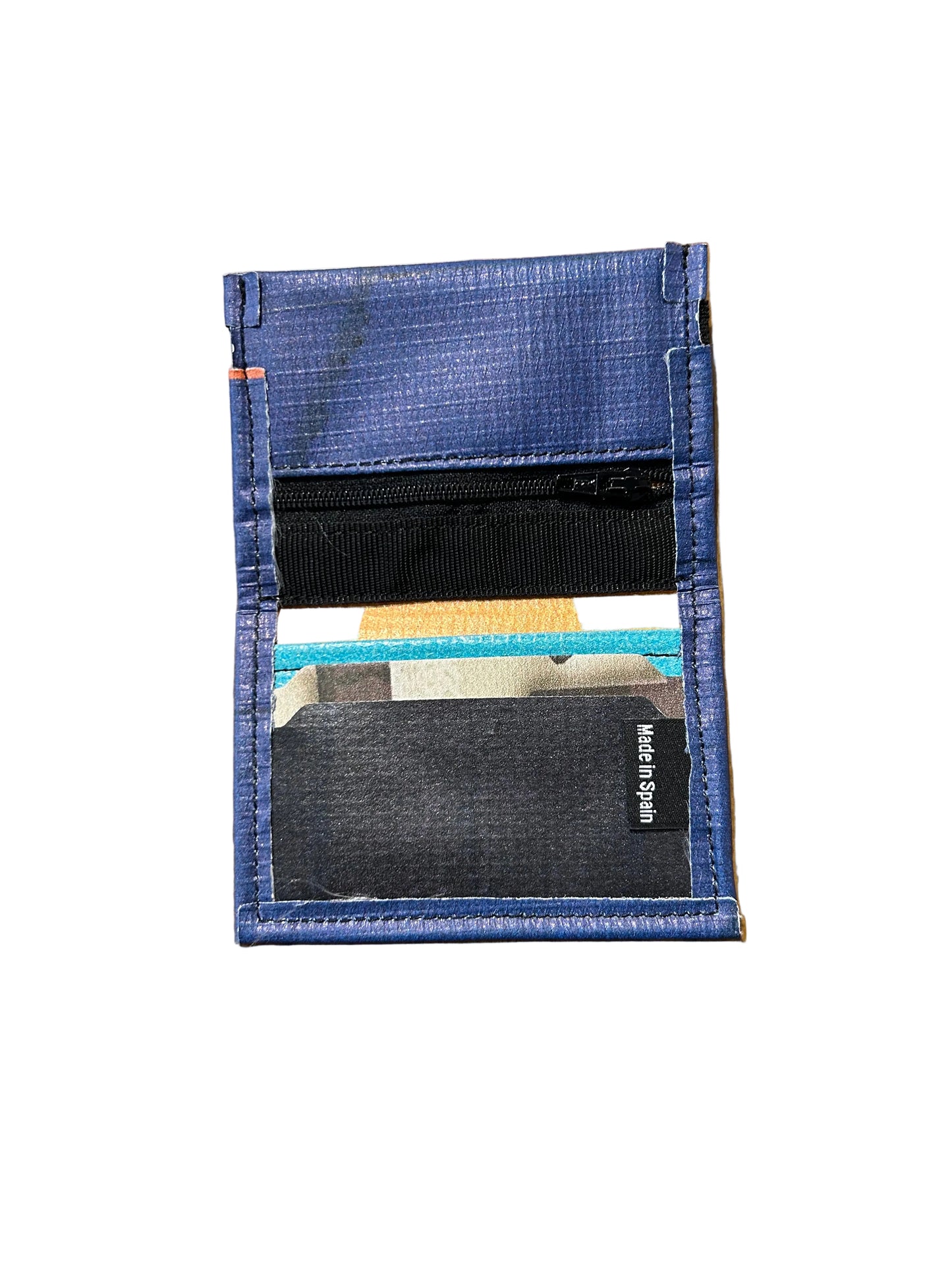 Micro Bann Upcycled Card Holder Blue- by NUKAK