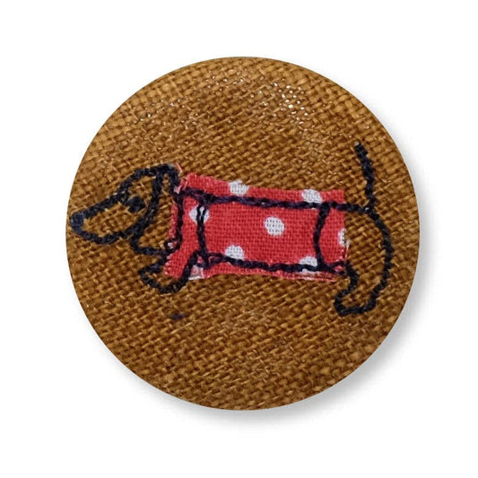 Pretty Dachshund Brooch - by Poppy Treffry