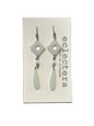 Ada Earrings by eclectera - Geometric recycled acrylic and pearl