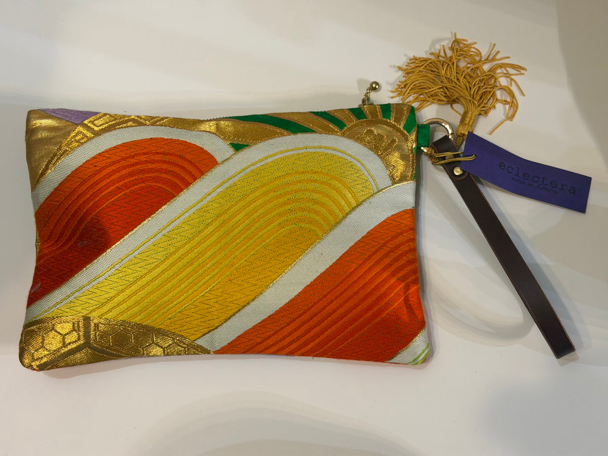 Obi Large Clutch Bag by Eclectera- yellow, green orange