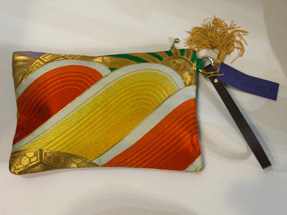 Obi Large Clutch Bag by Eclectera- yellow, green orange