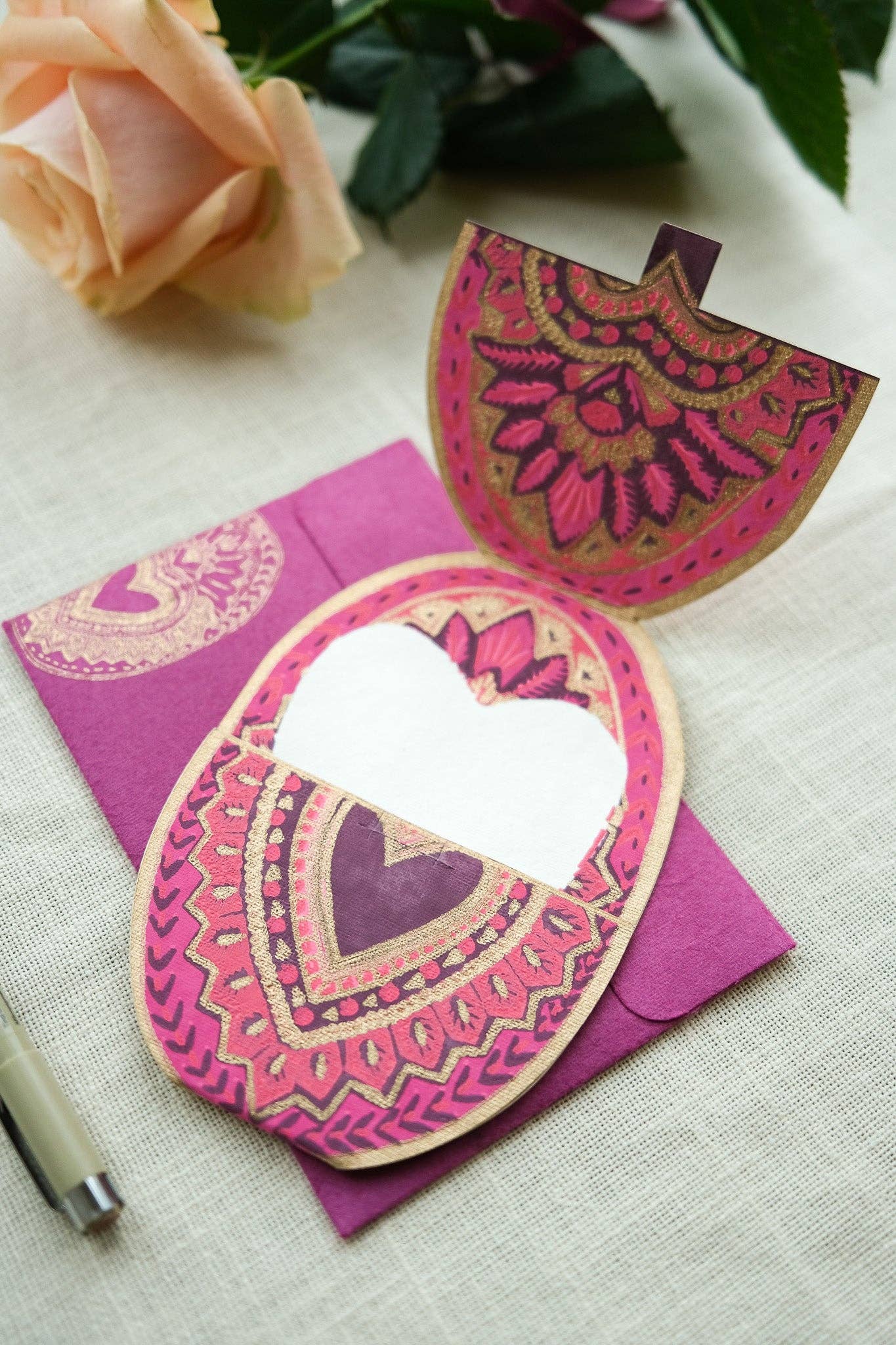 Heart of Feathers Greeting Card - by East End Press