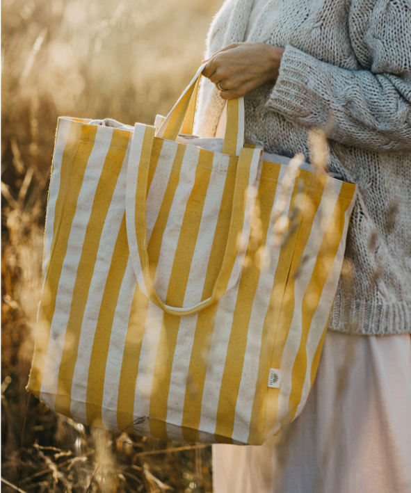 Organic Cotton Tote - Stripes - by OMOM