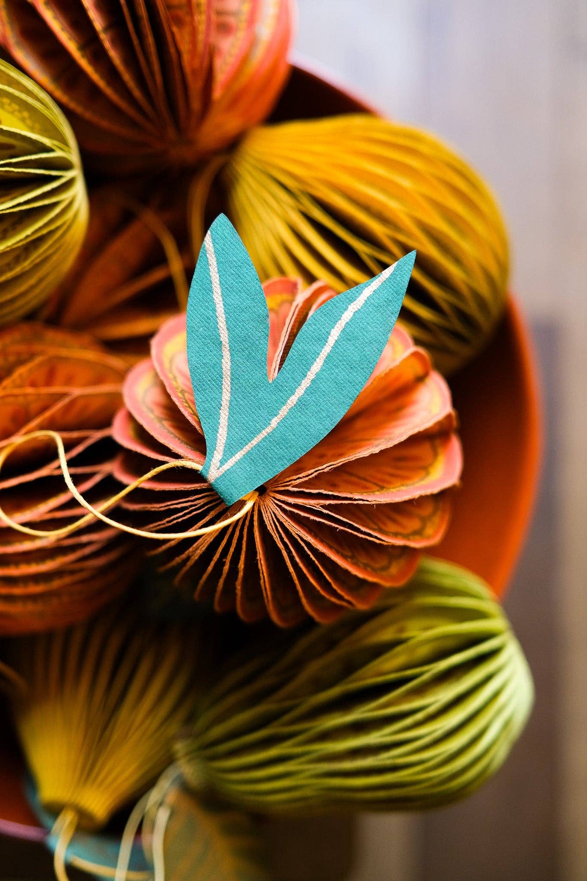 East End Press - UK/EU: Orange Honeycomb Ornament