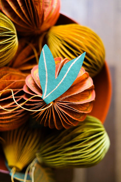 East End Press - UK/EU: Orange Honeycomb Ornament