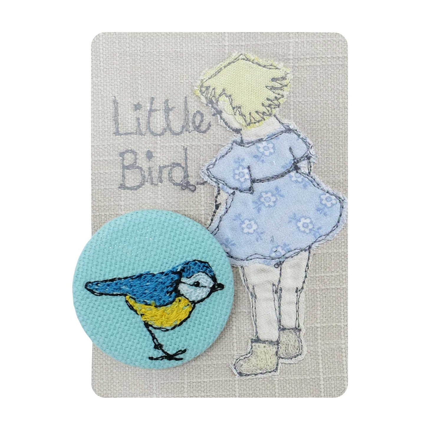 Pretty Bluetit Brooch - by Poppy Treffry