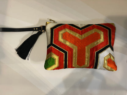Obi Clutch Large clutch by Eclectera- geometric multi