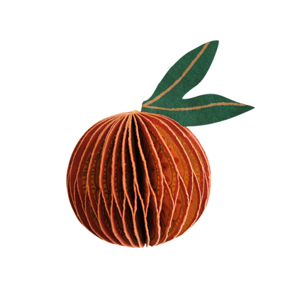 East End Press - UK/EU: Orange Honeycomb Ornament