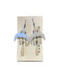 Ada Earrings by eclectera - Statement recycled acrylic and pearl White