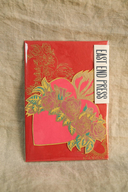 Flaming Heart Greeting Card - by East End Press