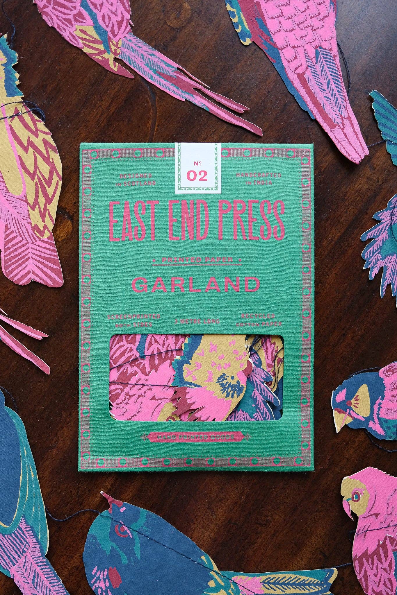 Tropical Birds Sewn Garland - by East End Press
