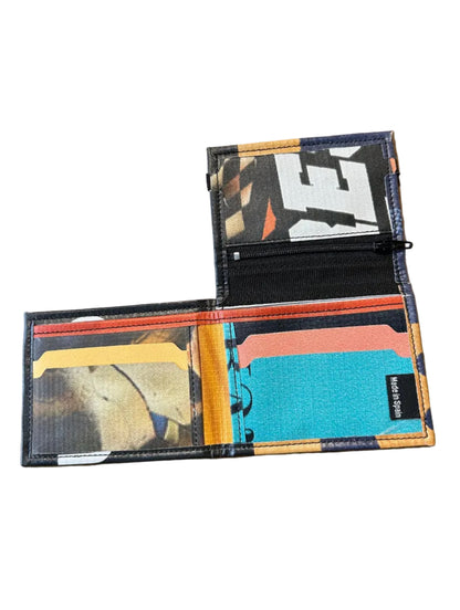 Lompakko Bann Upcycled Wallet Navy/Yellow- by NUKAK