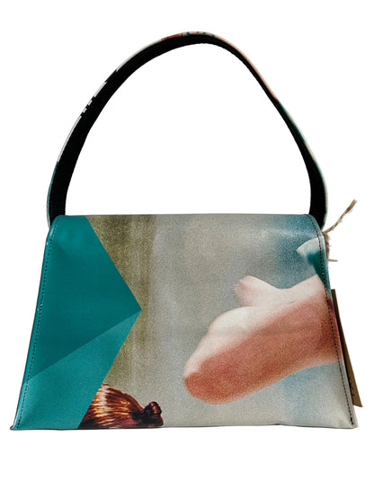 Kelly Upcycled Hand Bag Green/Blue- by NUKAK