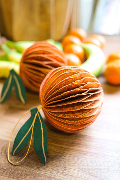 East End Press - UK/EU: Orange Honeycomb Ornament