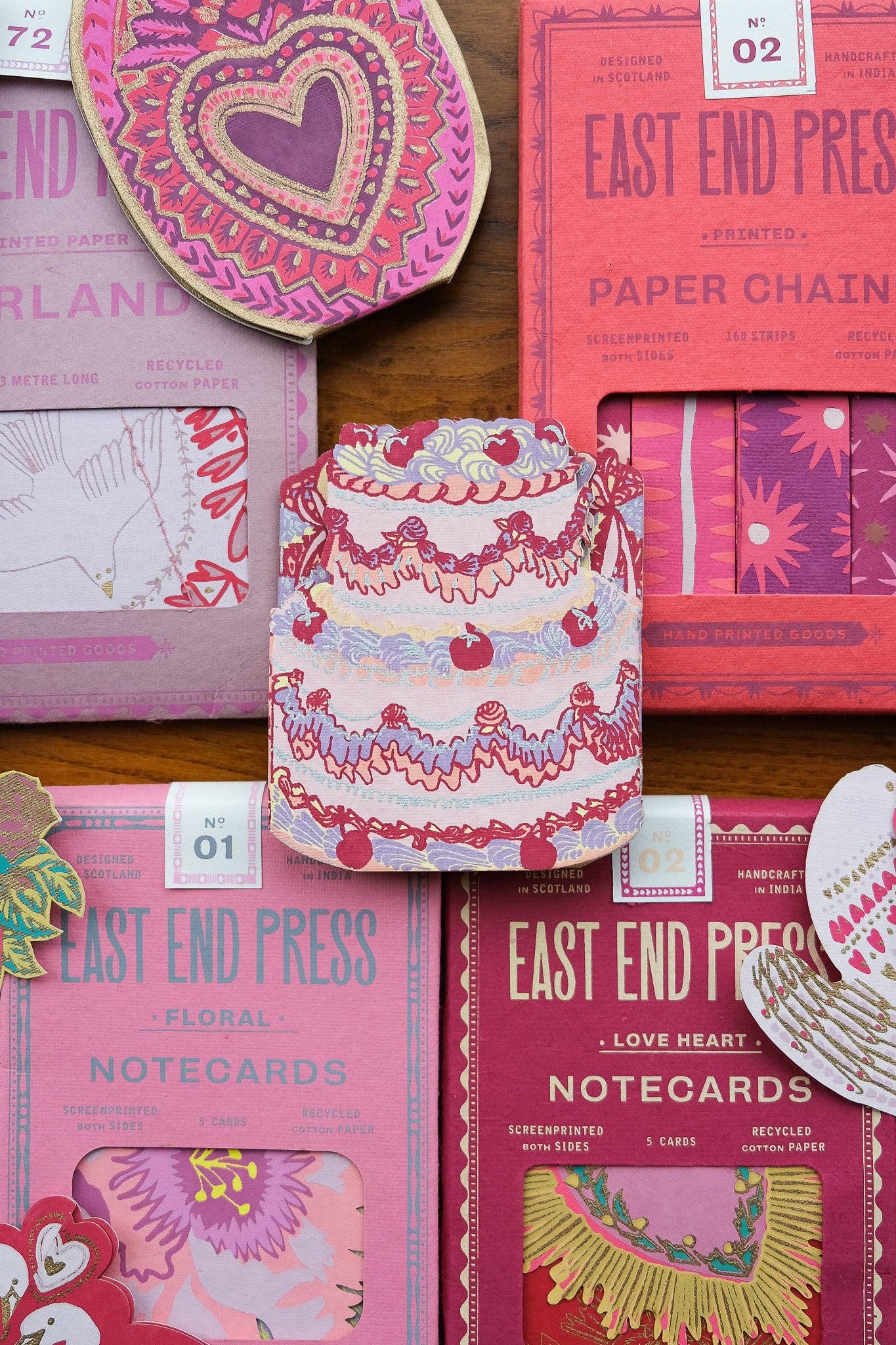 Birthday Cake Concertina Greeting Card - by East End Press