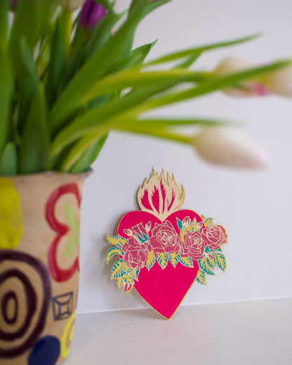 Flaming Heart Greeting Card - by East End Press