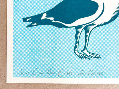 Some Gulls Are Bigger Than Others - Print - by Strangford