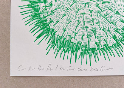 Come And Have Fugu If You Think You’re Hard Enough - Print - by Strangford