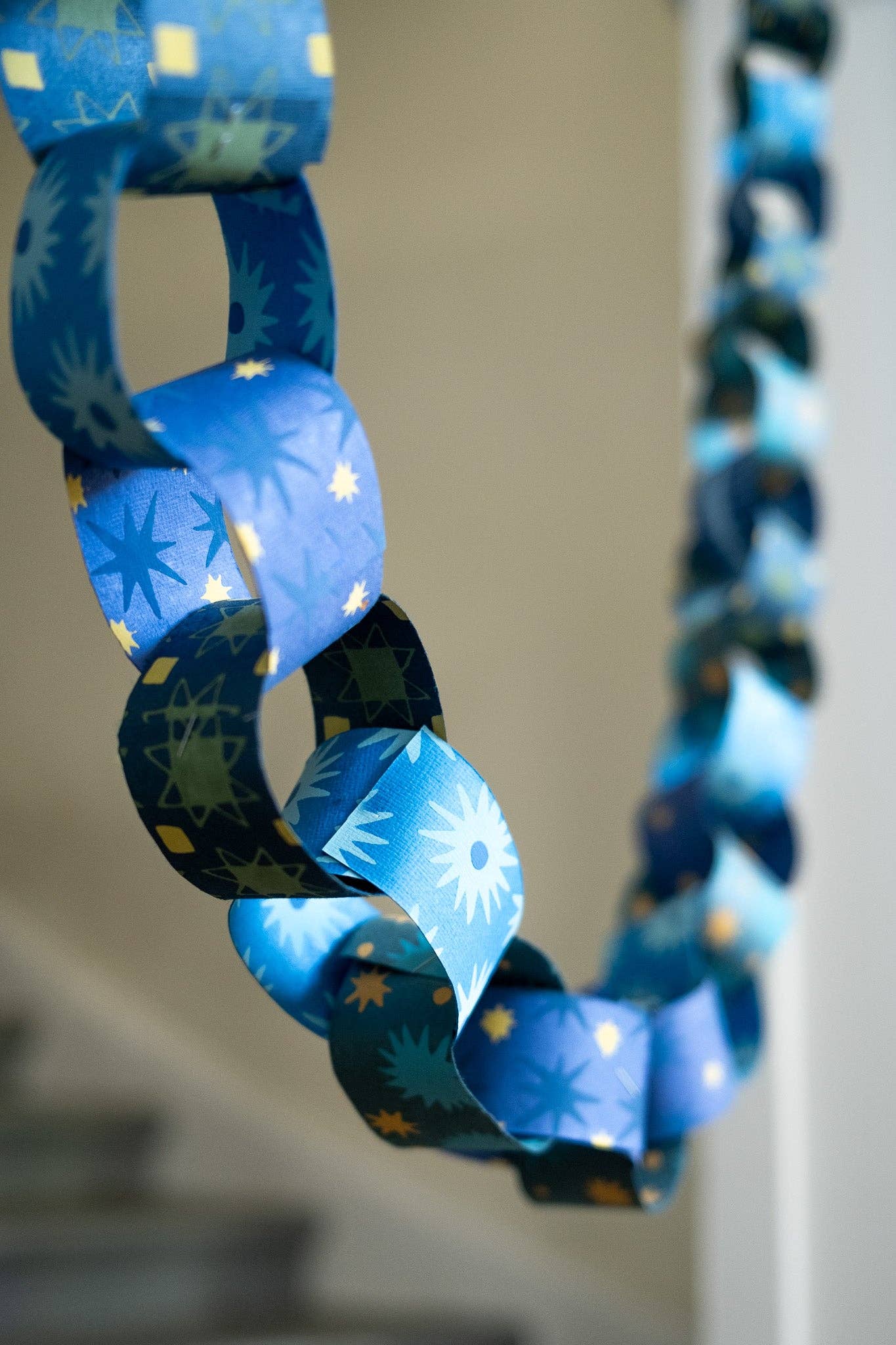 Blue and Yellow Paper Chain Kit - by East End Press