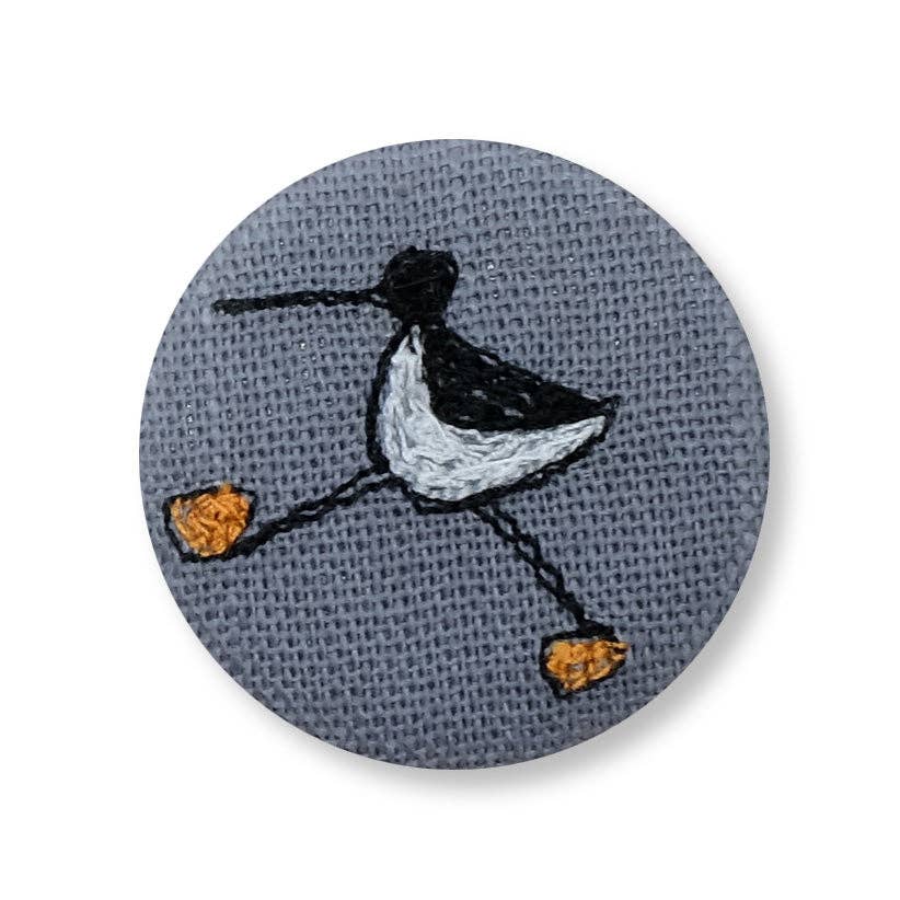 Oyster catcher - pretty brooch - by Poppy Treffry