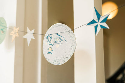 Man on the Moon Sewn Garland - by East End Press