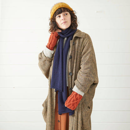 AURA QUE - RAJA Cable Knit Wool Lined Wristwarmer Gloves