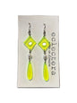Ada Earrings by eclectera - Geometric recycled acrylic and pearl