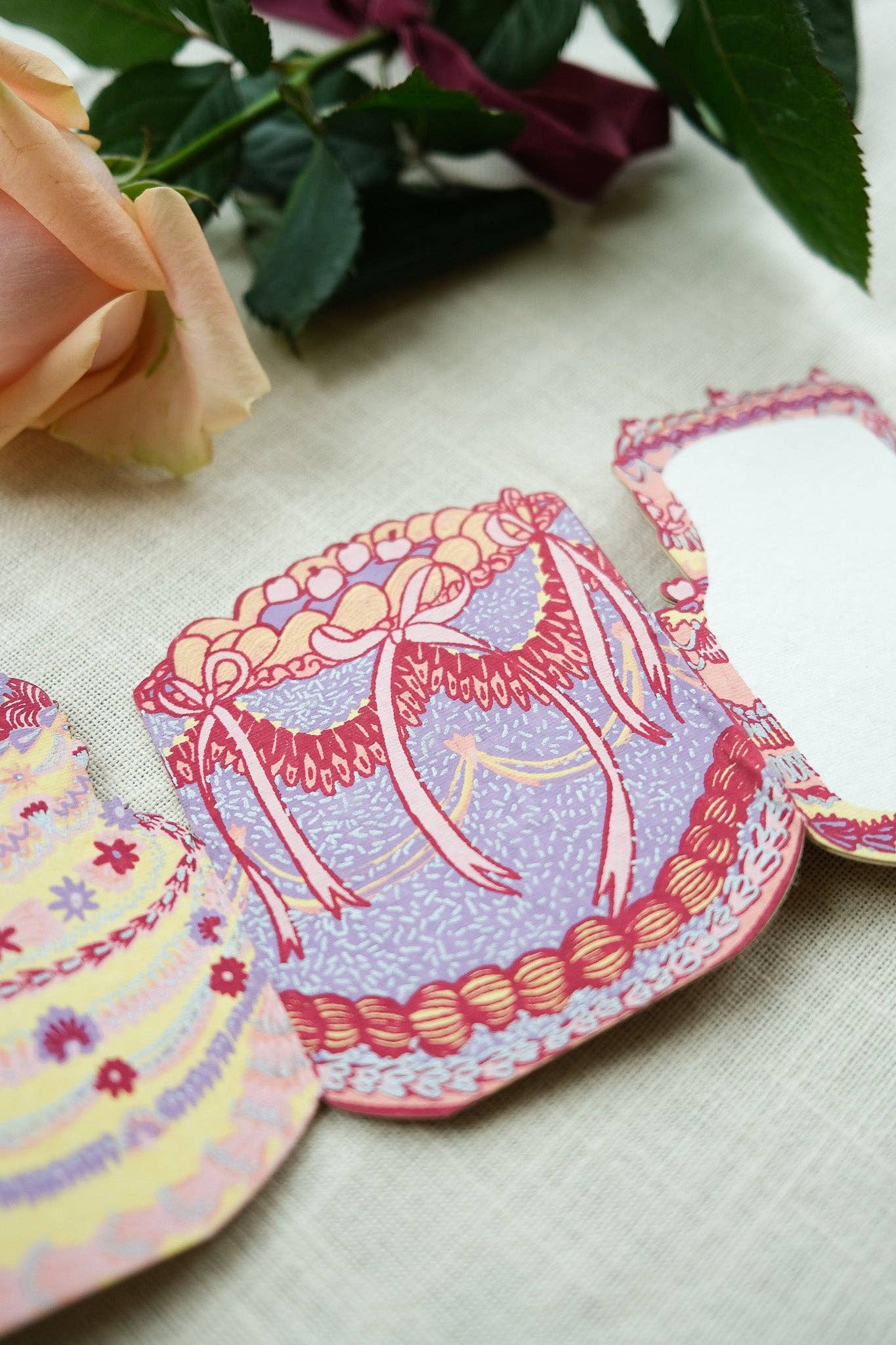 Birthday Cake Concertina Greeting Card - by East End Press