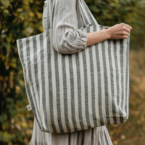 Large Linen Tote Bag - by OMOM