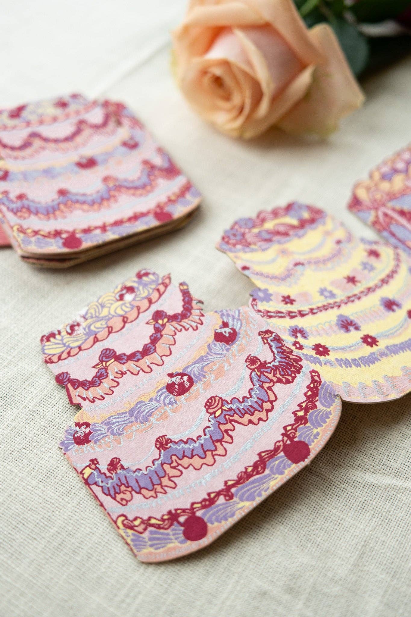 Birthday Cake Concertina Greeting Card - by East End Press