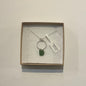 Pendant - Hoop & Bottle Green seaglass (Kent) by Severina Seaglass