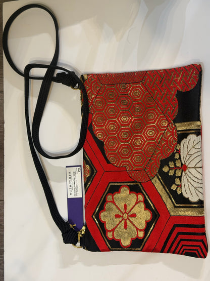 Obi Large Evening Bag by Eclectera– Orange and black geometric