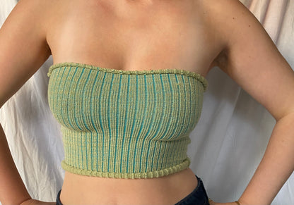 Green Knitted Bandeau by Anais Miller