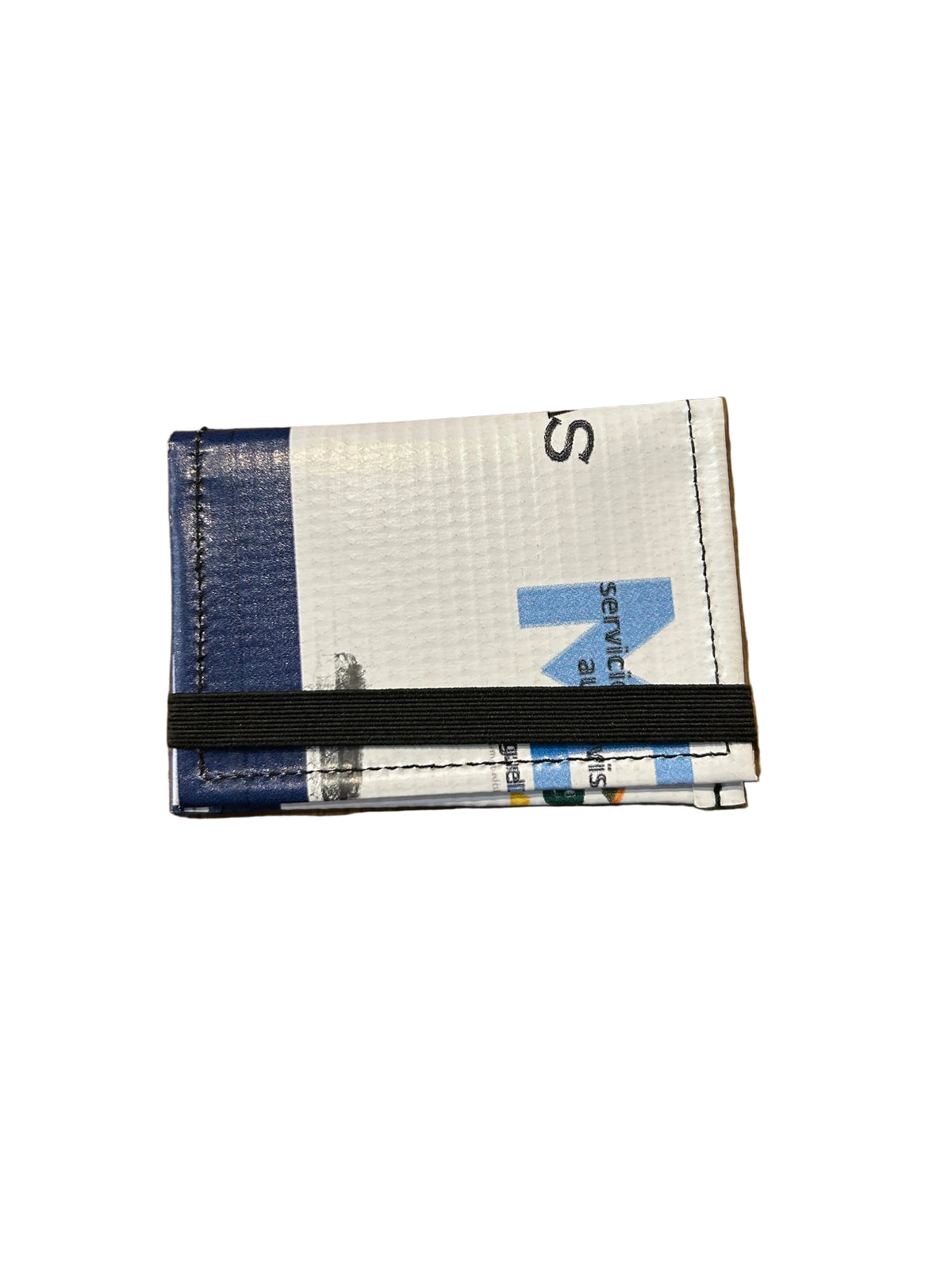 Micro Bann Upcycled Card Holder White/Blue- by NUKAK