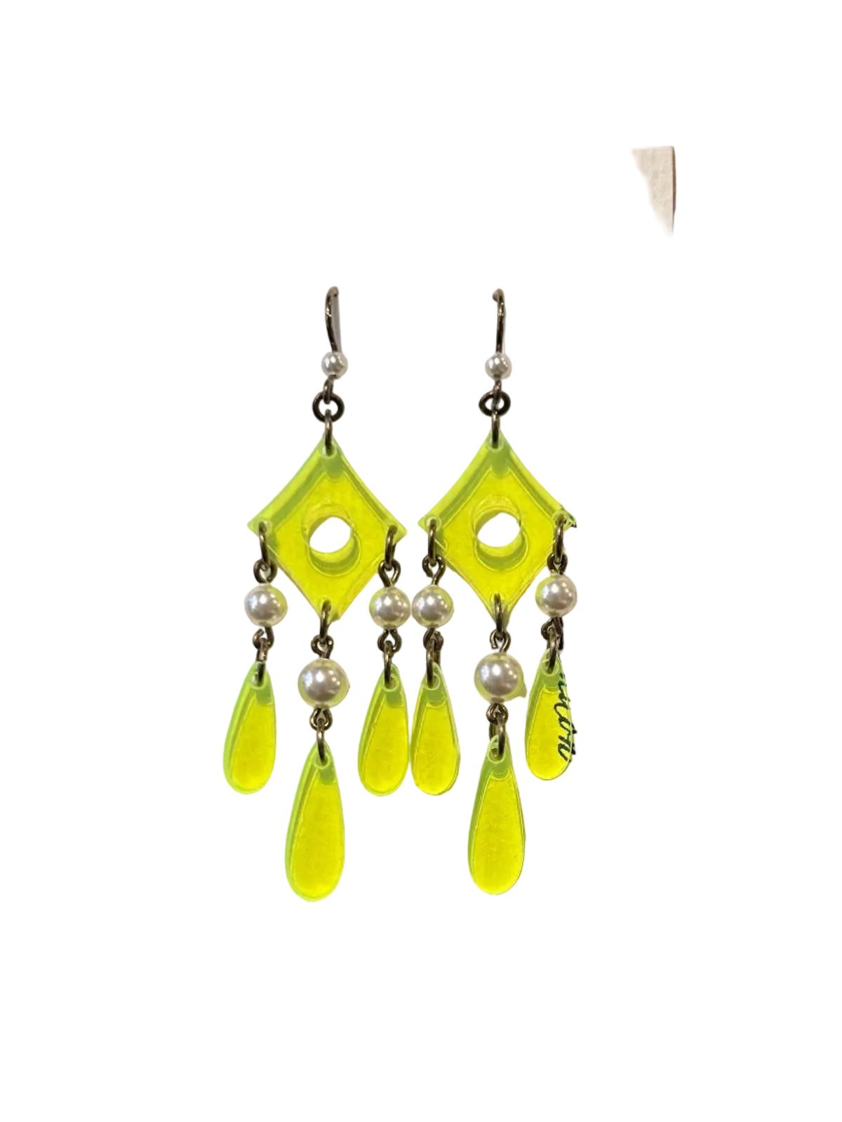 Ada Earrings by eclectera - Tri-pearl & recycled acrylic