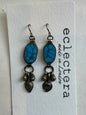 Afghan Earrings by eclectera -Turquoise