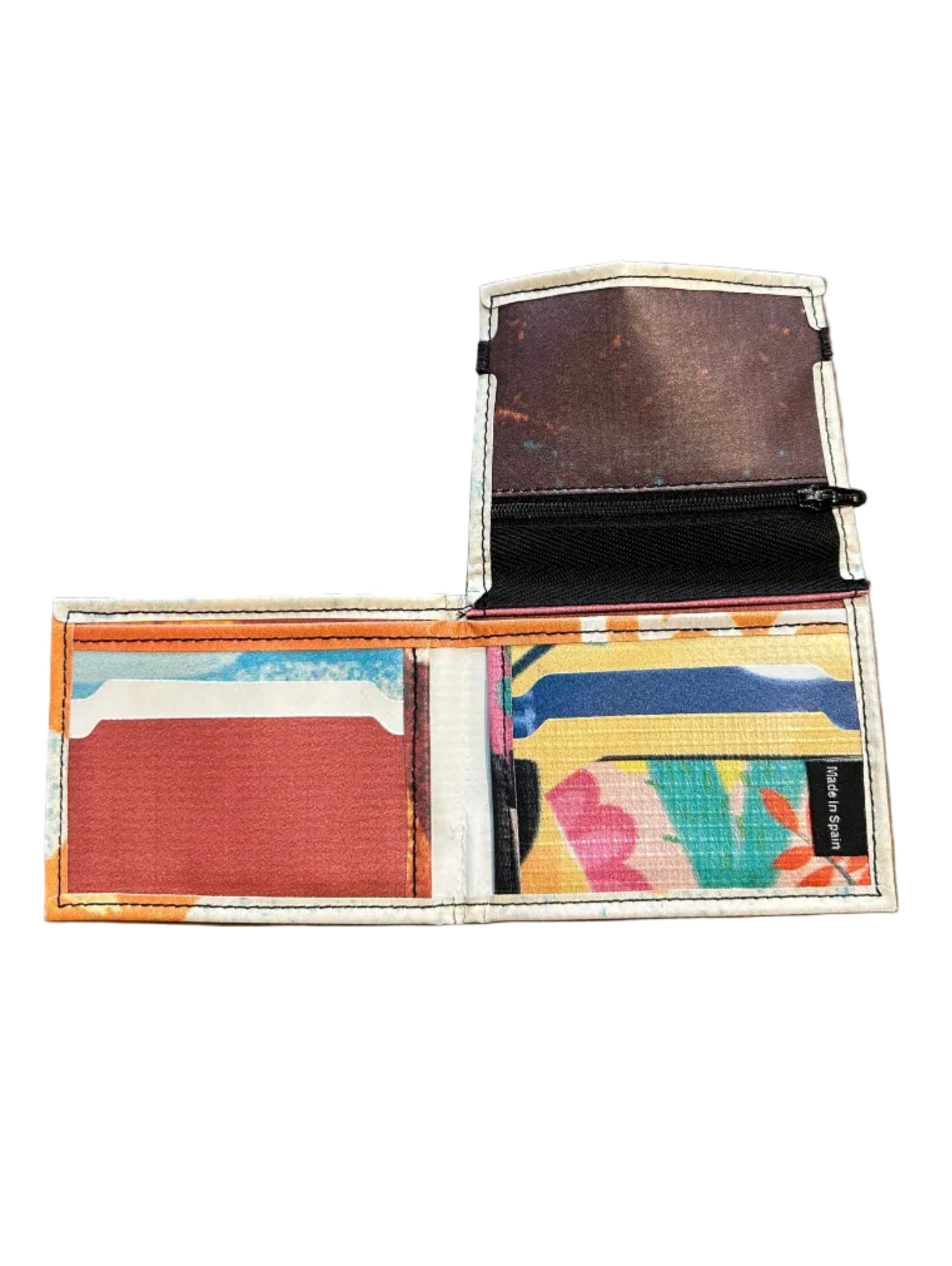 Lompakko Bann Upcycled Wallet White/Blue- by NUKAK