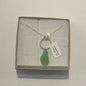 Pendant - Hoop & Bright Green seaglass (Cornwall) by Severina Seaglass