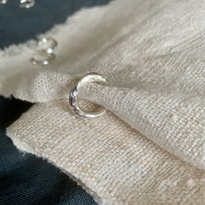 Textured Chunky Earcuff - Silver by Outline Jewellery