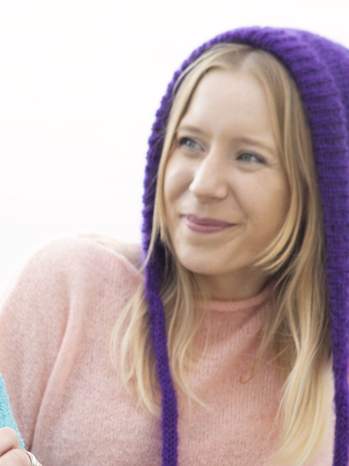 Knitted Mohair Hoods by Dot Knits