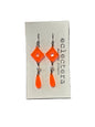 Ada Earrings by eclectera - Geometric recycled acrylic and pearl