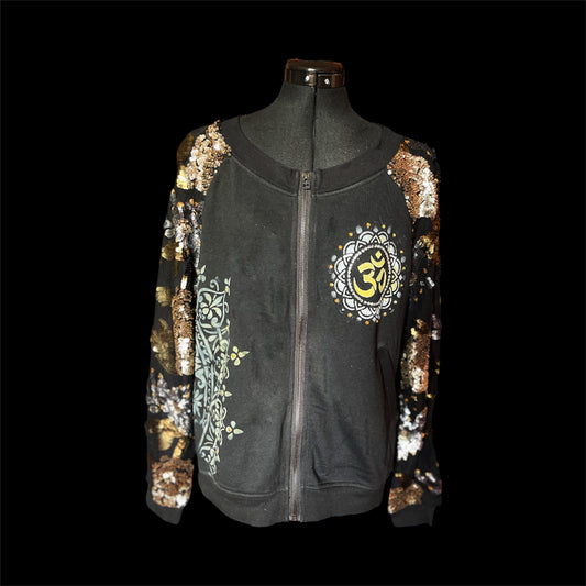 Diane Goldie Ying Yang Bomber Jacket (Upcycled)