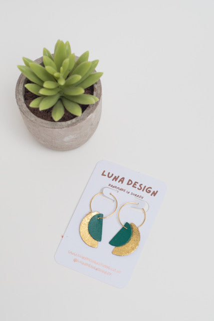 Half Moon Hoops by Luna Design