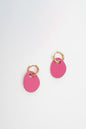 Huggie Leather Hoops - By Luna Design
