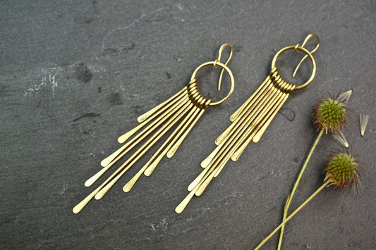 Fringe earrings - by Palomita Jewellery