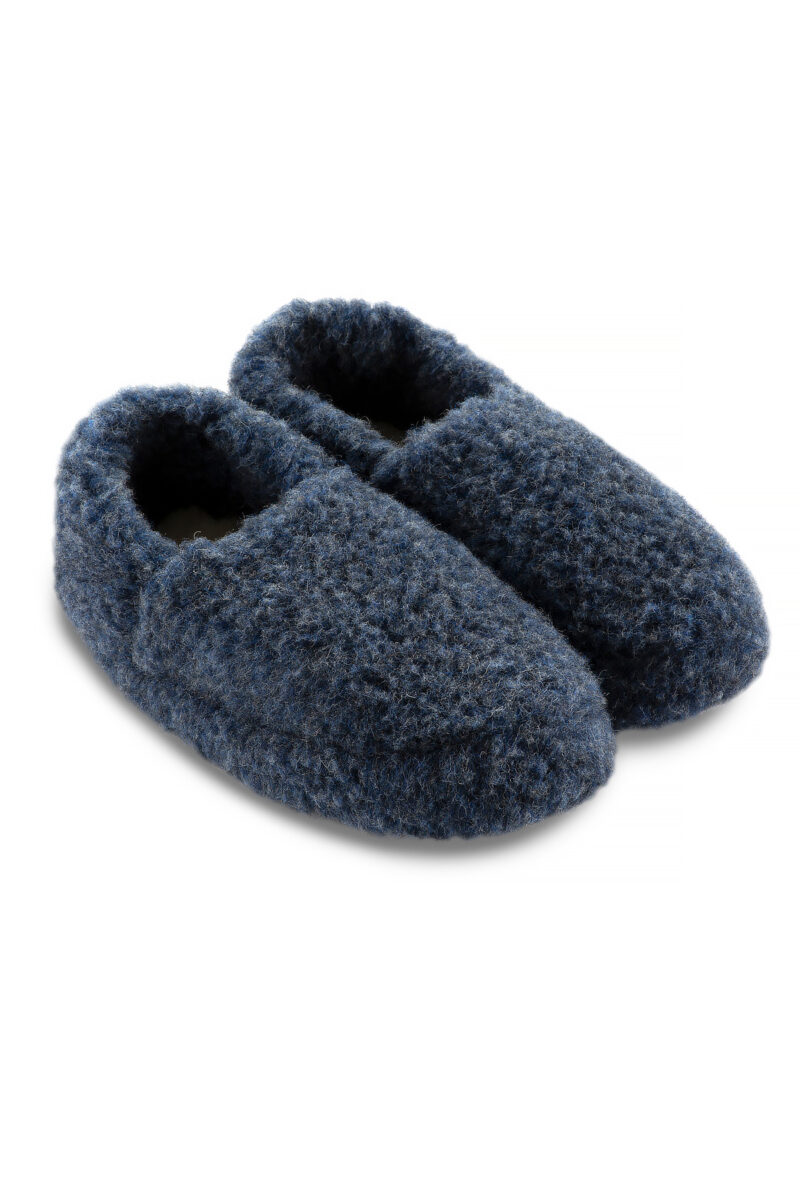 Blue slippers by Coldbreaker 100% Natural Wool